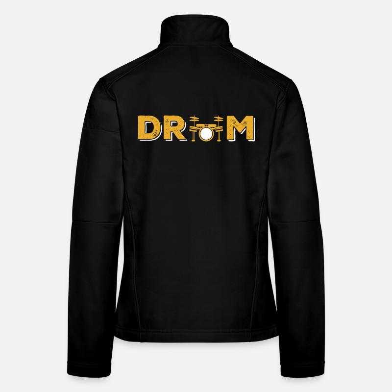 Typographie de batterie avec icône de batterie Veste en tissu softshell Femme