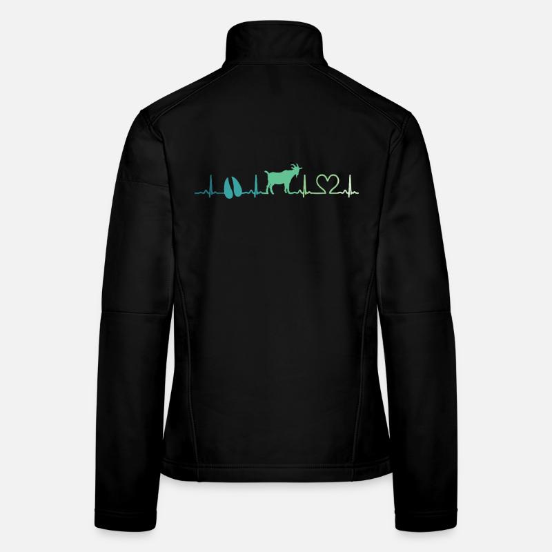 Goat heartbeat gift goats Women's Softshell Jacket