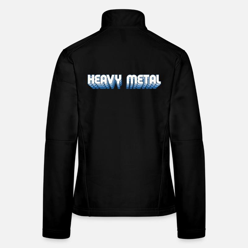 Heavy Metal Retro Style Text Logo Women's Softshell Jacket