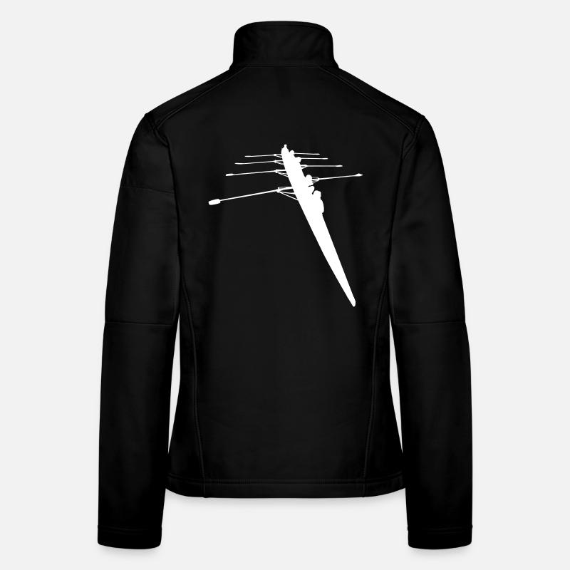 Ruderer - 4er Ruderboot - Frauen Softshelljacke - Schwarz