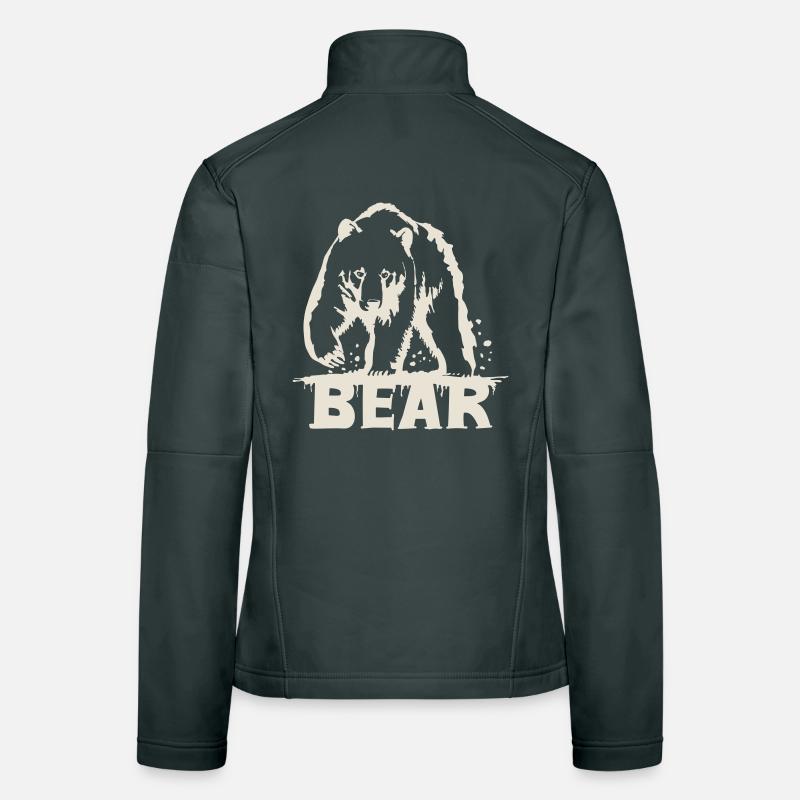 Patte d’ours [Blanc] Veste en tissu softshell Femme