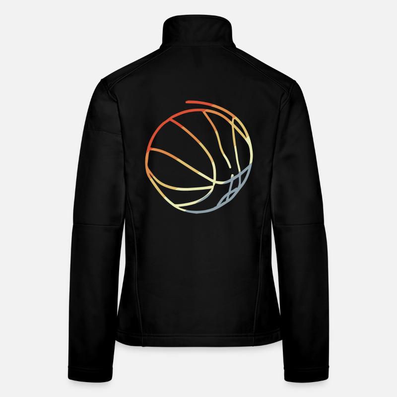 Style rétro de basket-ball Veste en tissu softshell Femme