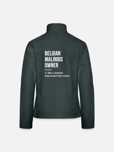 Belgischer Malinois - Frauen Softshelljacke - Schwarz - Hinten