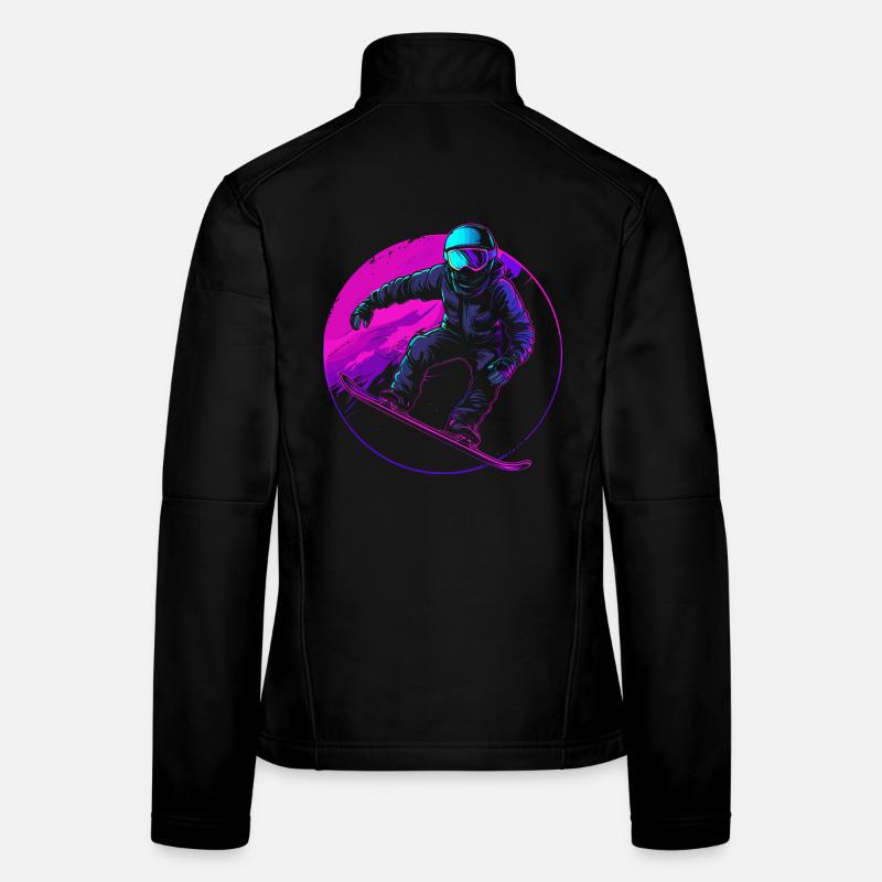 Snowboarder Illustration Women's Softshell Jacket