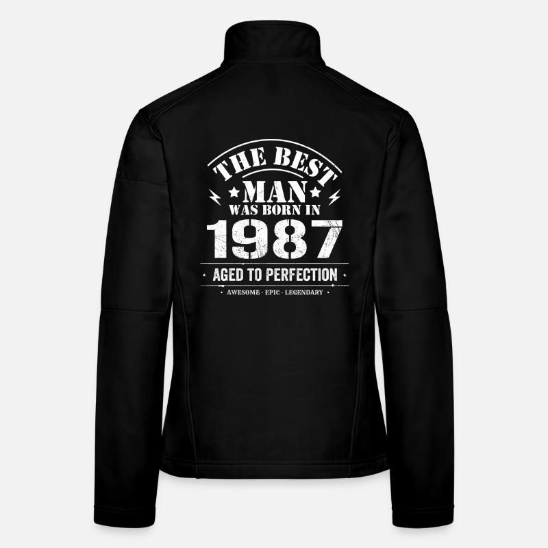 Born in 1987 Birthday 1987 - 38 Years Retro Women's Softshell Jacket
