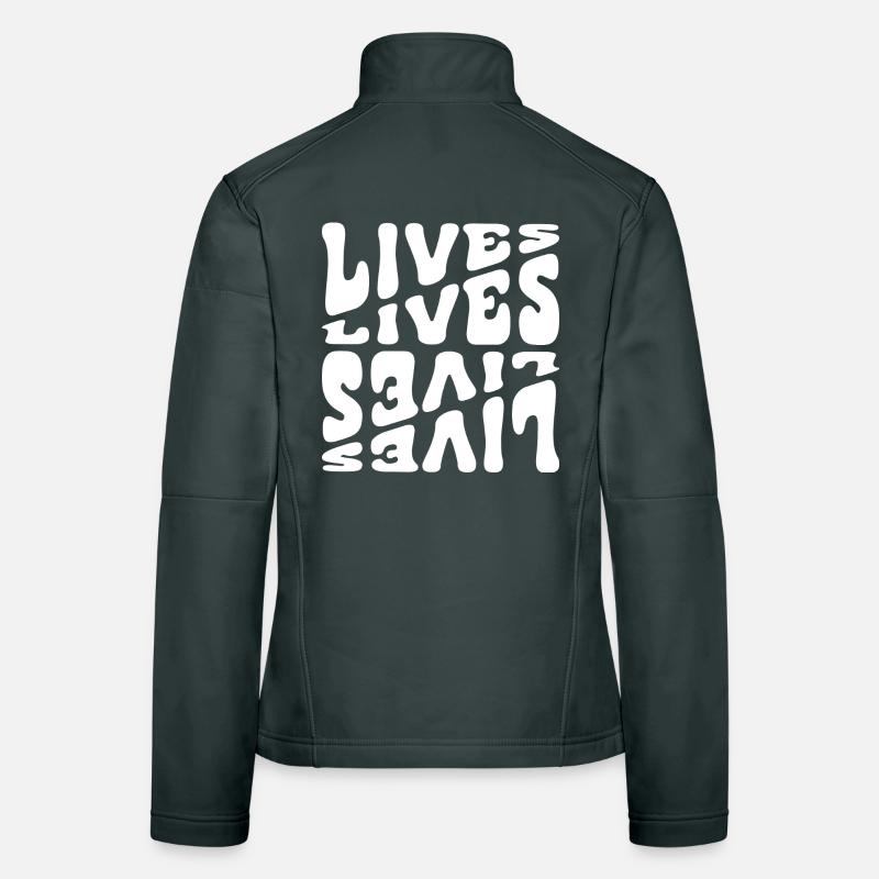 Lebendige Lebensmotive Text Frauen Softshelljacke