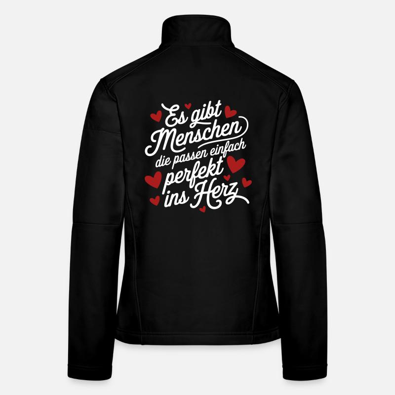 Menschen die einfach perfekt ins Herz passen Frauen Softshelljacke