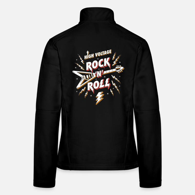 High Voltage Rock N Roll Guitar Women's Softshell Jacket