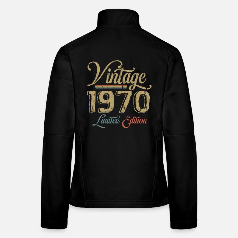 Millésime 1970 Édition limitée Naissance Millésime 1970 Veste en tissu softshell Femme
