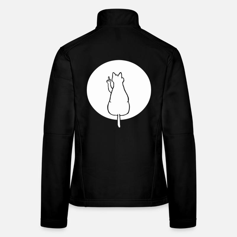 Chat chats chaton chat doigt d’honneur Veste en tissu softshell Femme