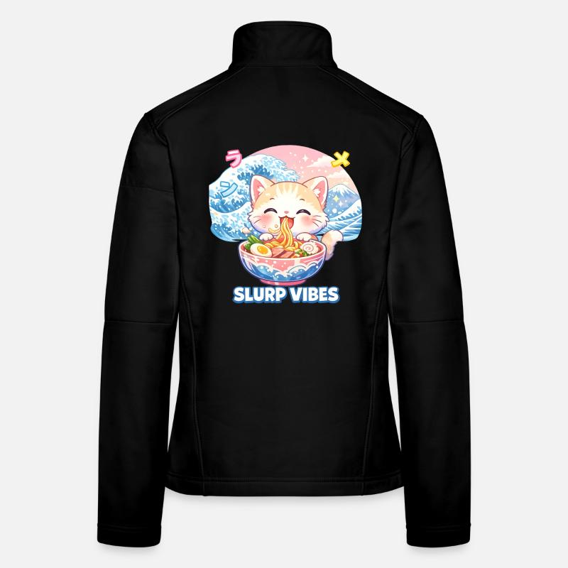 Slurp Kawaii Katze Ramen Nudeln Anime Katze Frauen Softshelljacke