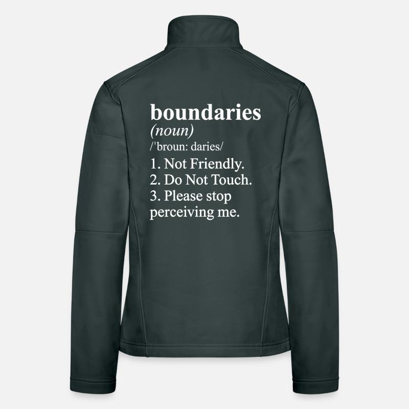 Définition drôle et non amicale Veste en tissu softshell Femme