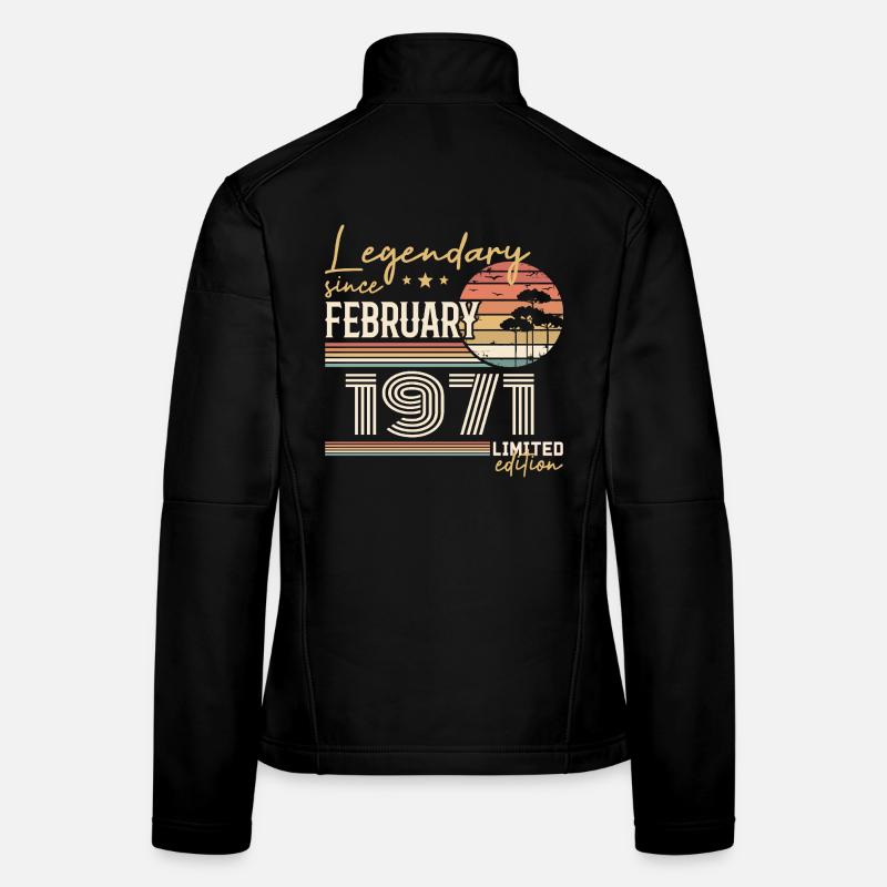 February 1971 Anniversary 1971 Legends February Women's Softshell Jacket