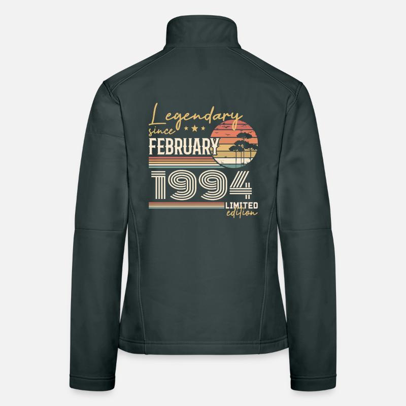 Février 1994 anniversaire 1994 légendes Février Veste en tissu softshell Femme