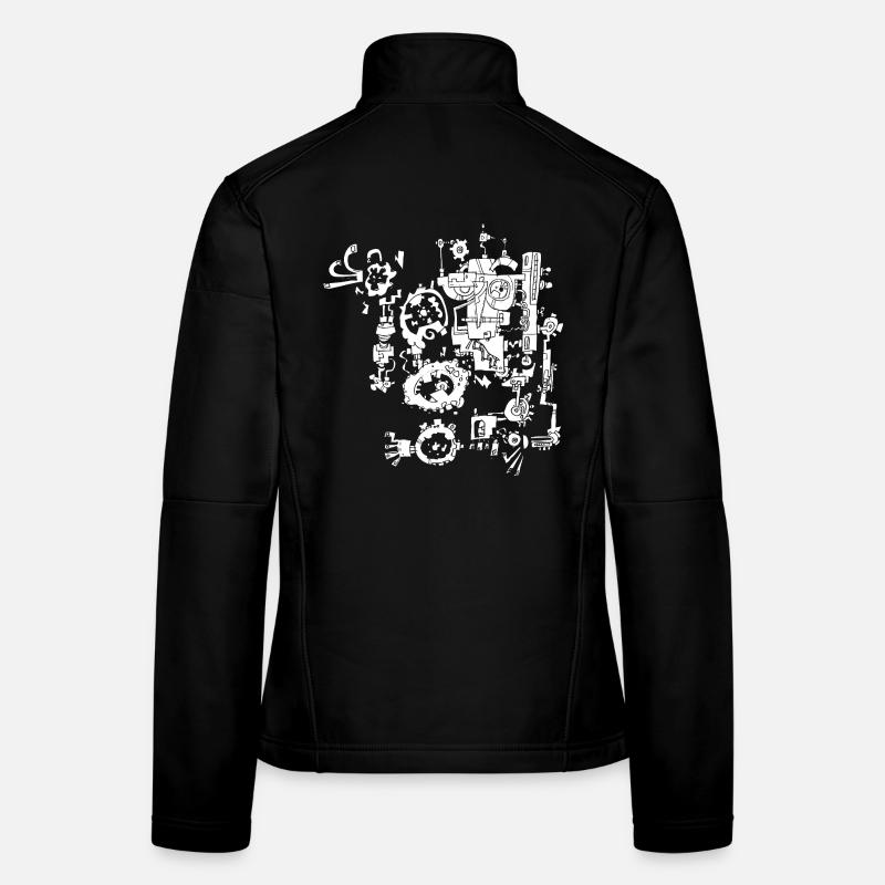 rusty machine - Frauen Softshelljacke - Schwarz