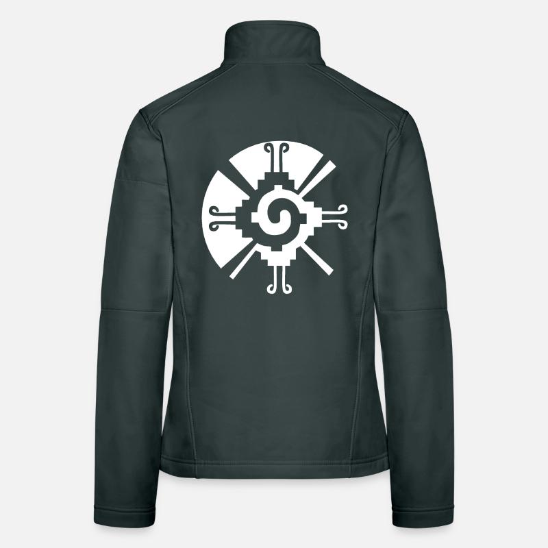 Solar Geometric Pattern (White) Women's Softshell Jacket