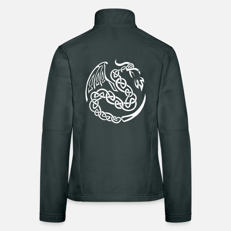 Dragon celte blanc Veste en tissu softshell Femme