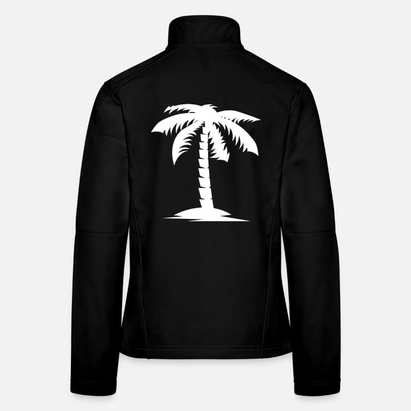 palmier nature vacances icône Logo Veste en tissu softshell Femme