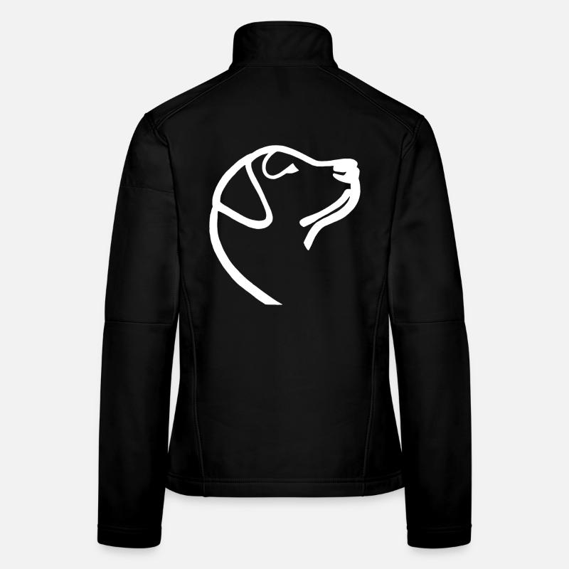 Esquisse du labrador blanc Veste en tissu softshell Femme