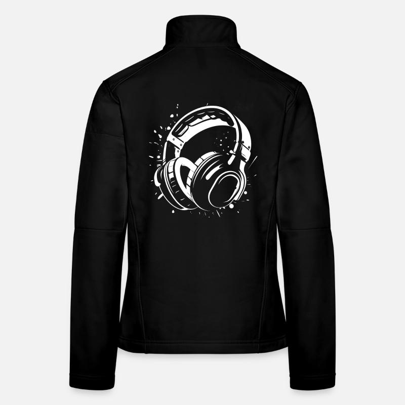 Dj Headphones Sketch Veste en tissu softshell Femme
