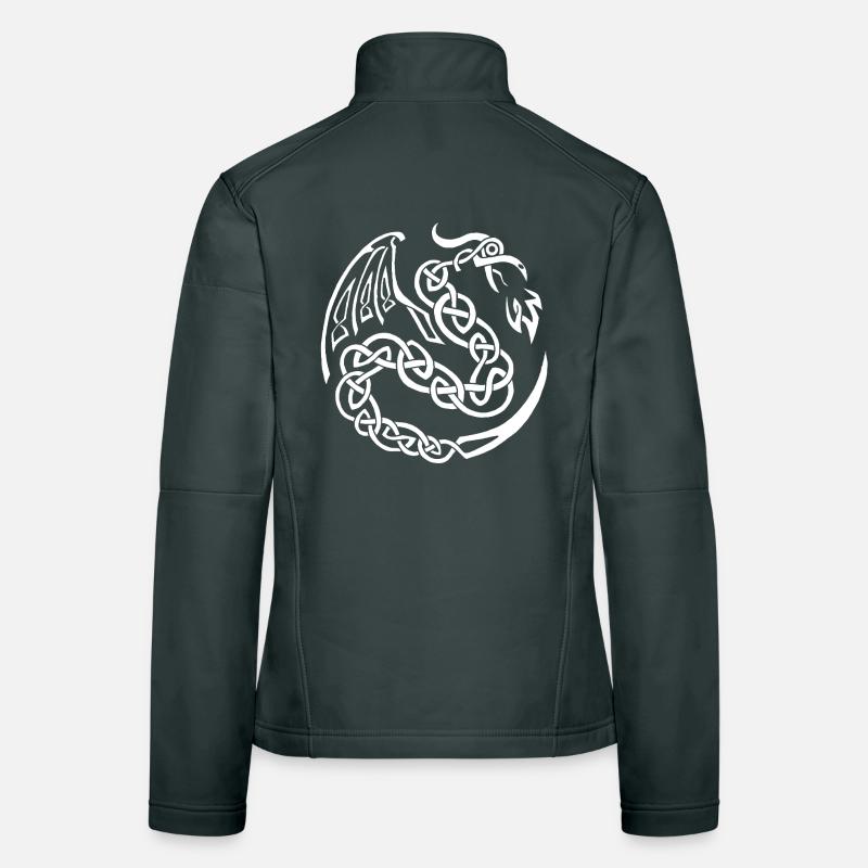 Dragon celte blanc Veste en tissu softshell Femme