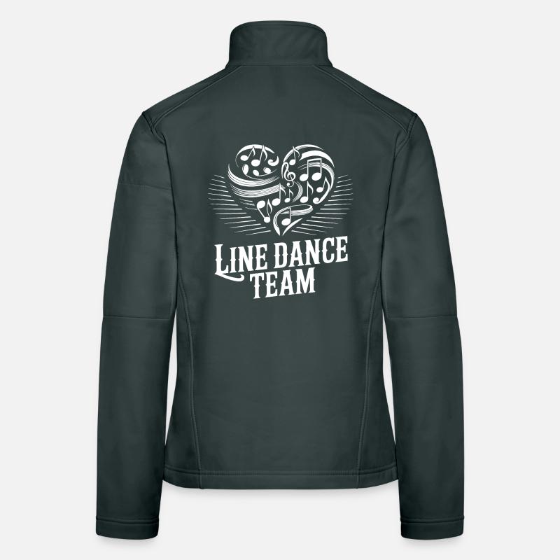 Partitions de l’équipe de danse en forme de cœur Veste en tissu softshell Femme