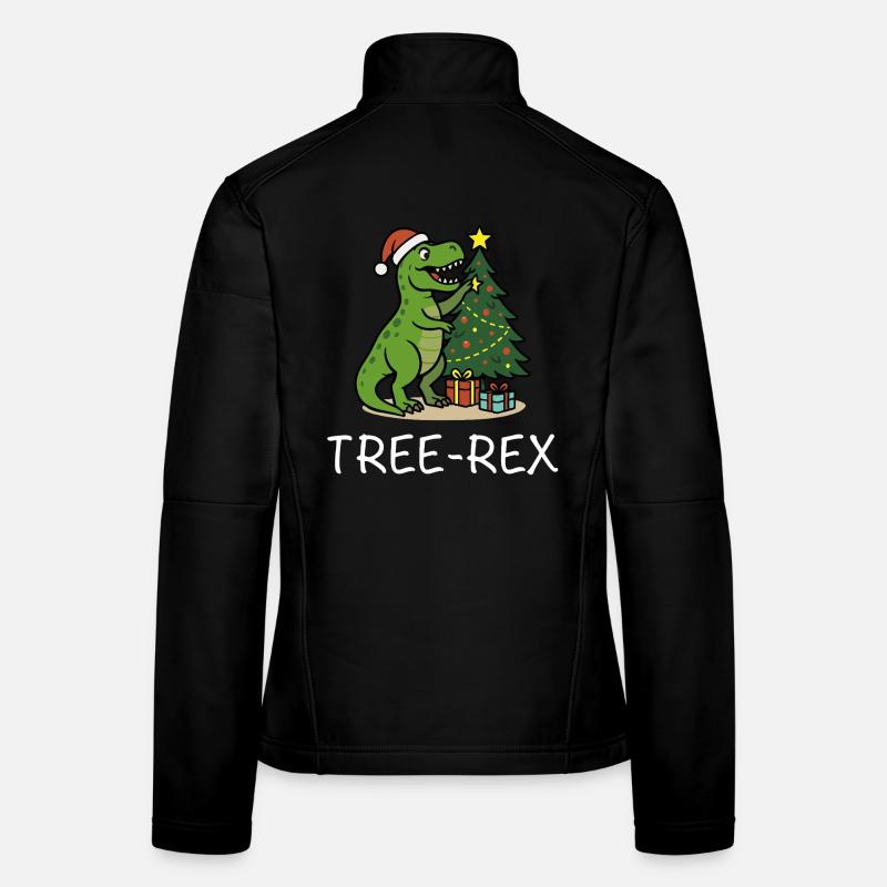 Tree-Rex – Dino Weihnachtsmotiv T-Rex Frauen Softshelljacke