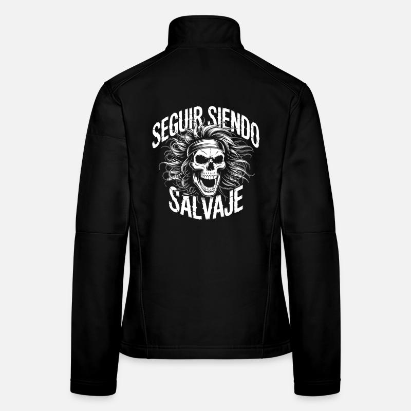 Wild Skull in White Women's Softshell Jacket
