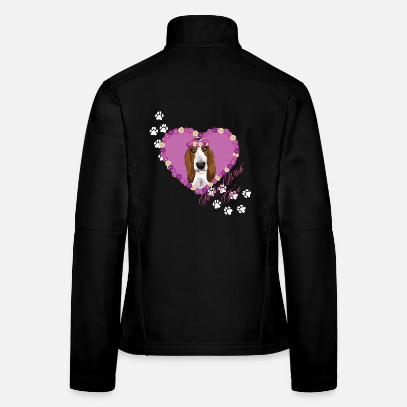 Resting B!tch Face Basset Hound Frauen Softshelljacke