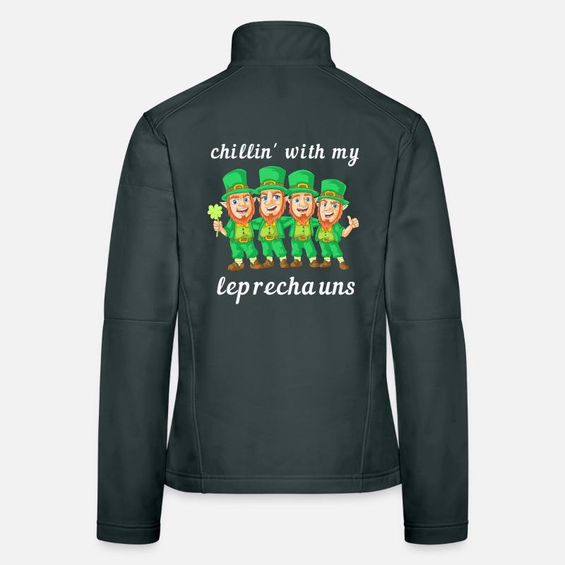 Relaxer avec mes lutins à la Saint-Patrick Veste en tissu softshell Femme