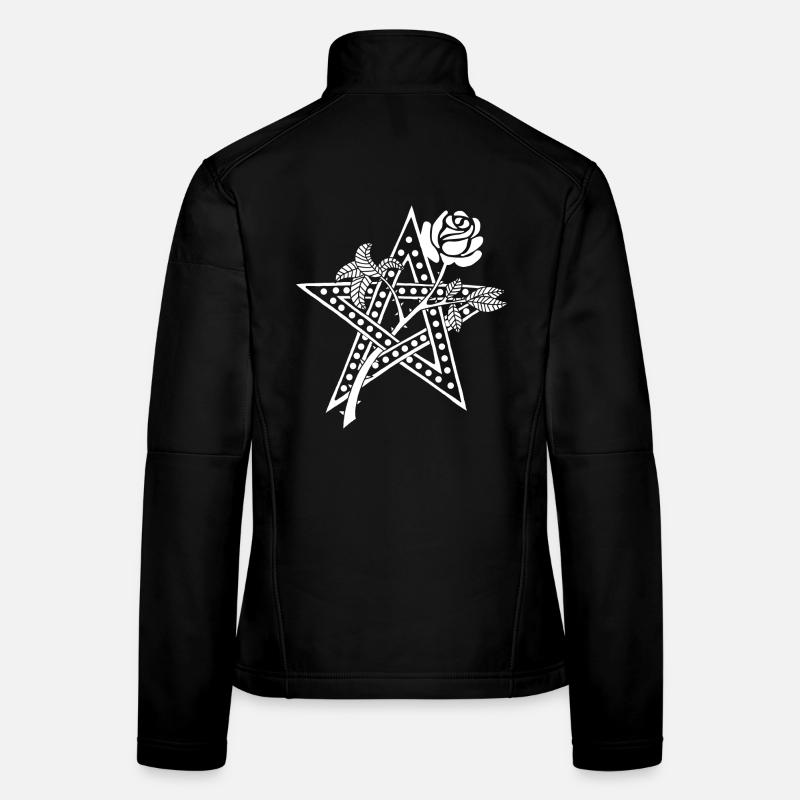 La rose blanche et l'étoile Veste en tissu softshell Femme