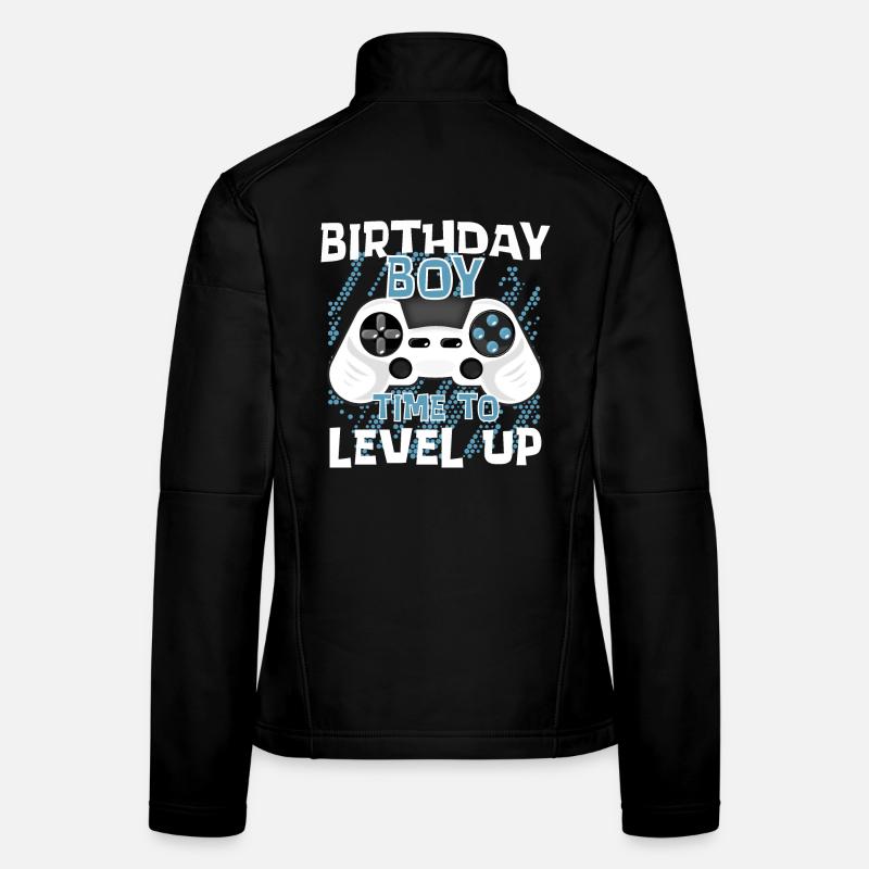 Birthday Boy time to level up Frauen Softshelljacke