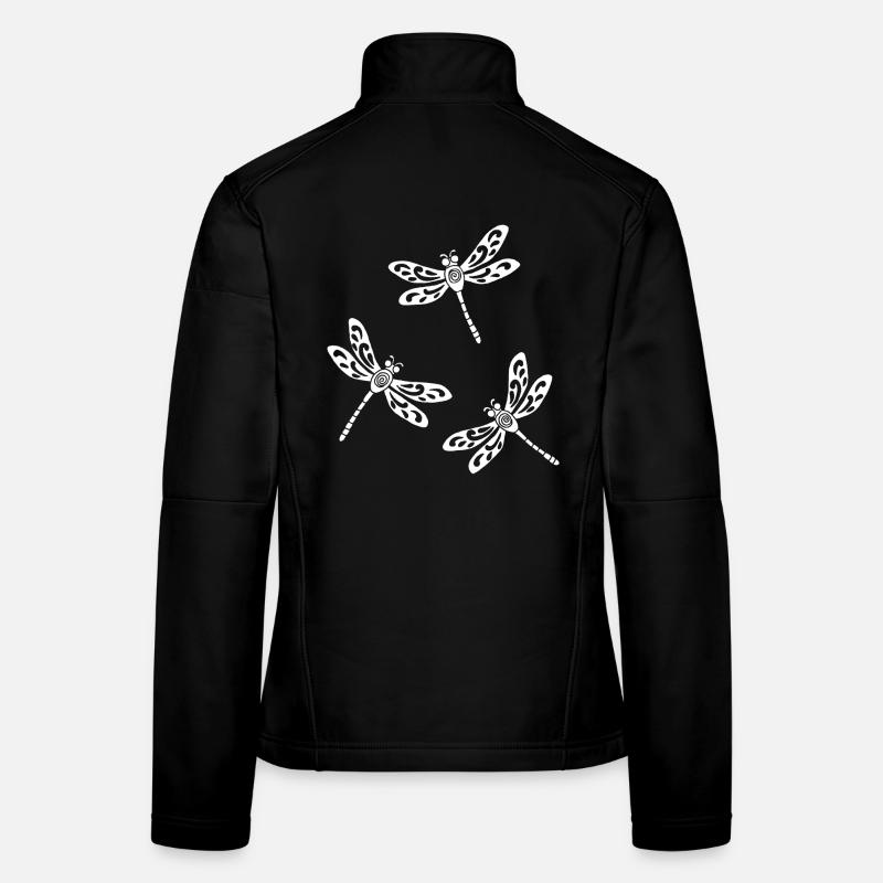 Trio weißer Libellen Frauen Softshelljacke
