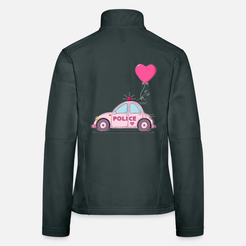 Police Herz Rosa Frauen Softshelljacke