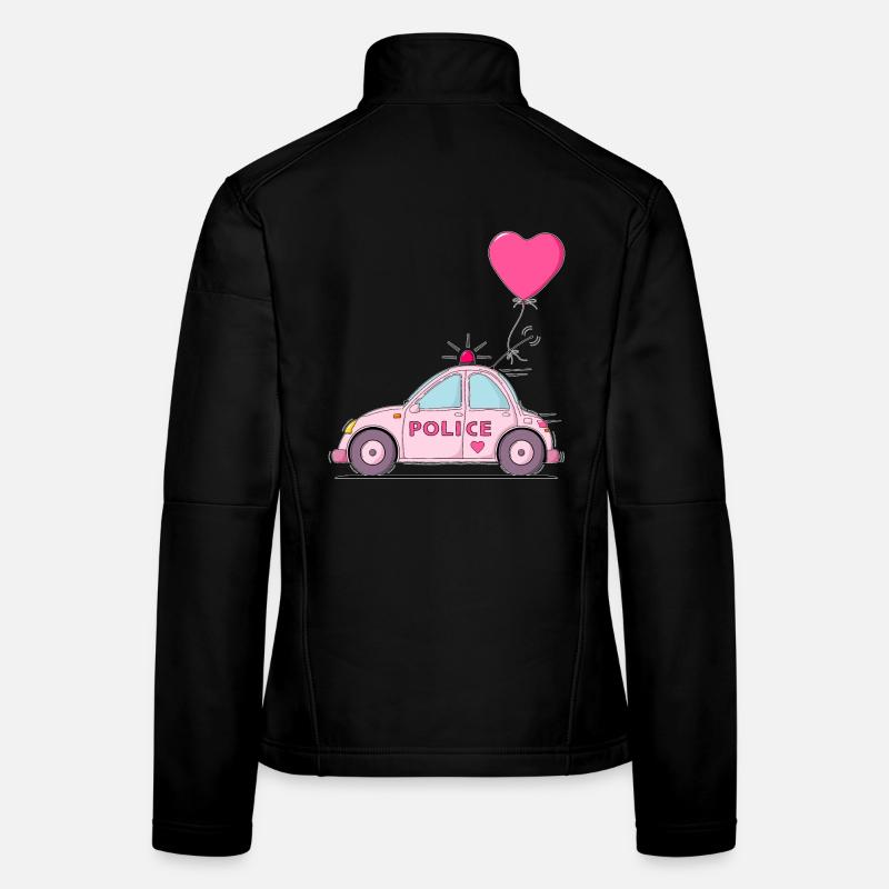 Police Herz Rosa Frauen Softshelljacke