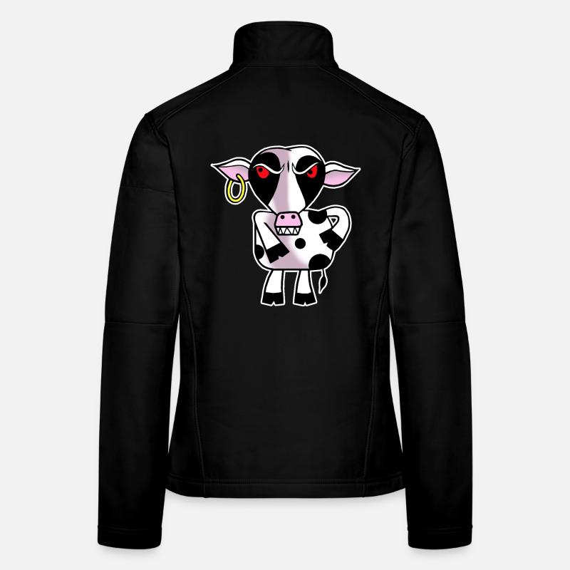 Wütende Kuh Frauen Softshelljacke