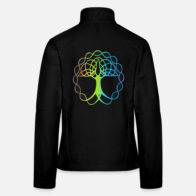 Strange multicolored tree Women's Softshell Jacket