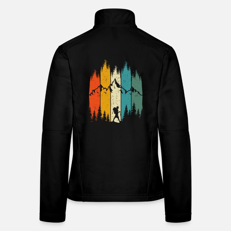 hiking lover Hiker Gift Camping Camper - Women's Softshell Jacket - black