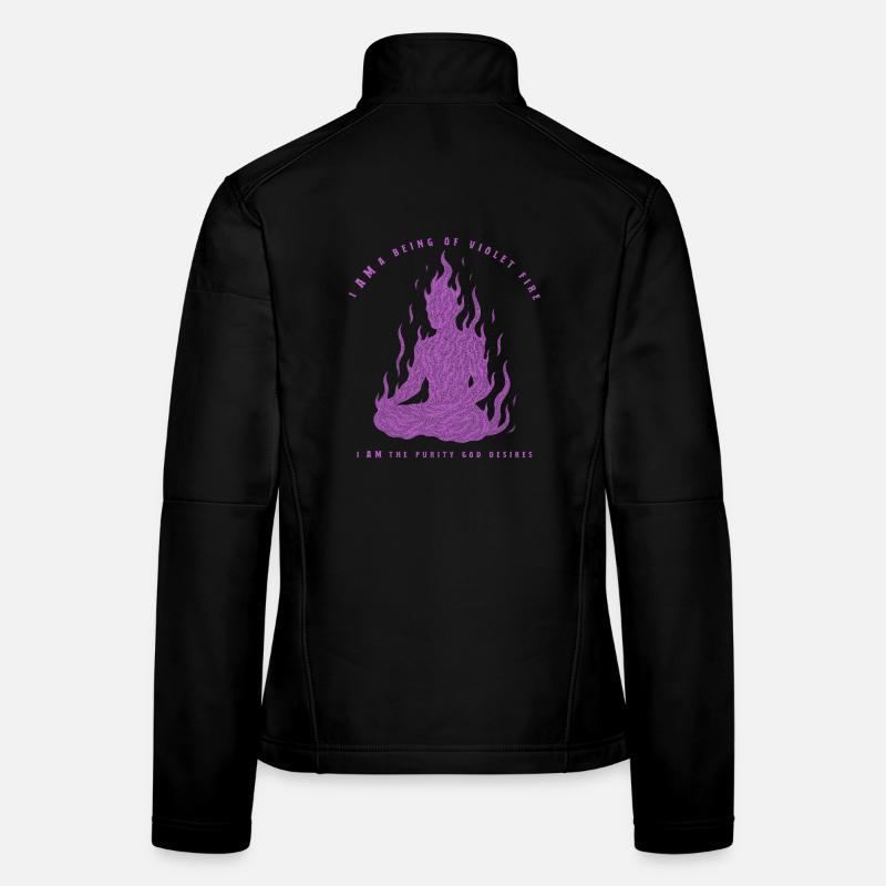 Violet Fire Meditation Women's Softshell Jacket