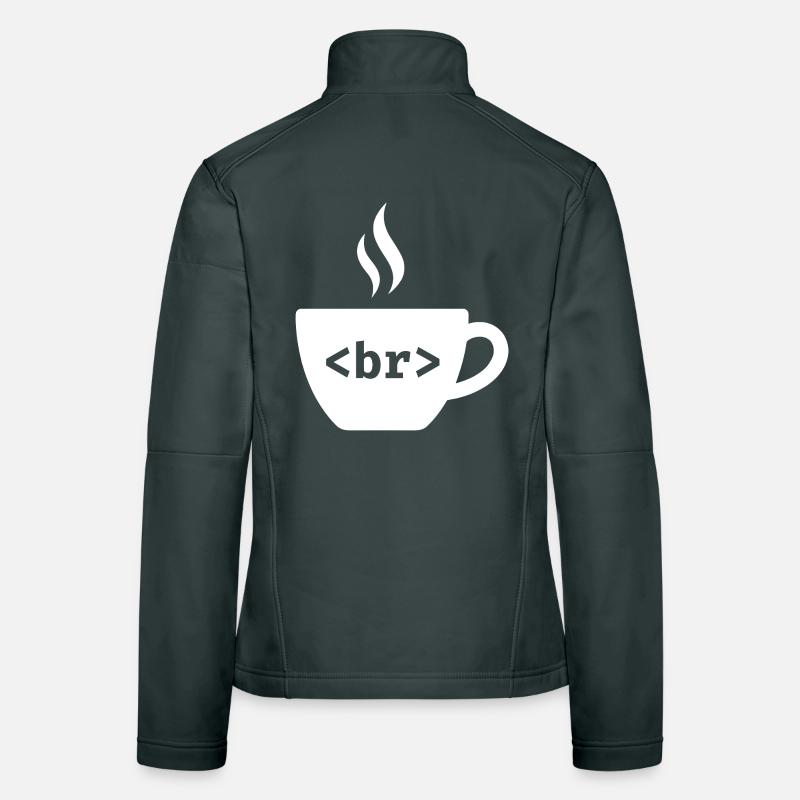 Coffee Break – Witziges HTML Tag Design Frauen Softshelljacke