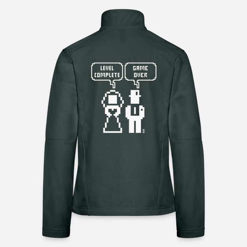 Level Complete – Game Over (JGA / Pixel / Bold W) Frauen Softshelljacke