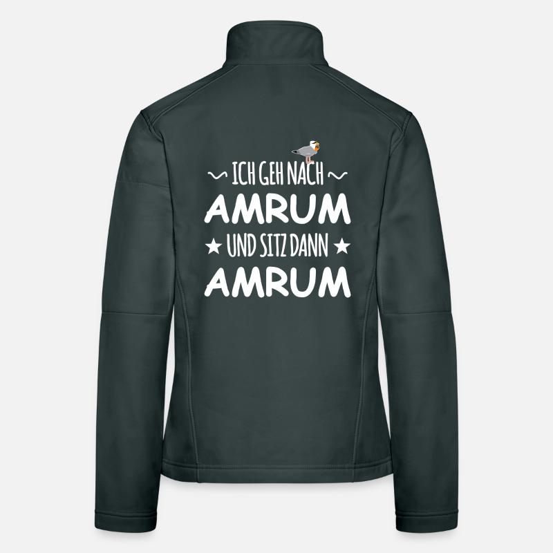 Amrum mit Schnaps Möwe Frauen Softshelljacke
