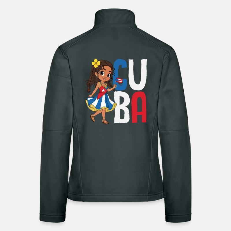 Cuba Pride & Home - Design du drapeau de Cuba Veste en tissu softshell Femme