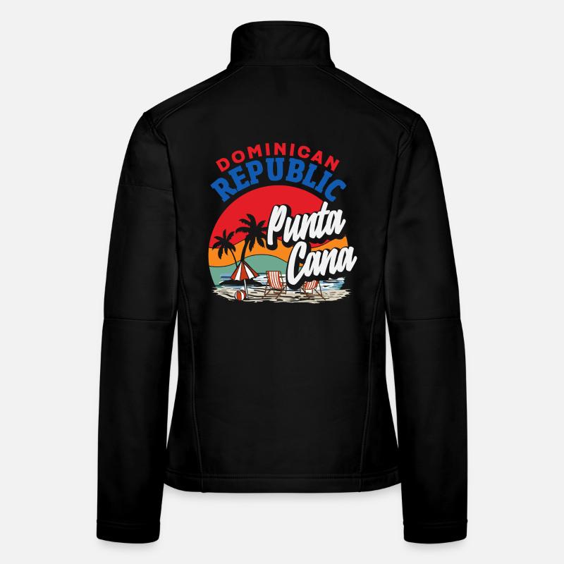 Drapeau de la République dominicaine Dom Rep Pride Veste en tissu softshell Femme