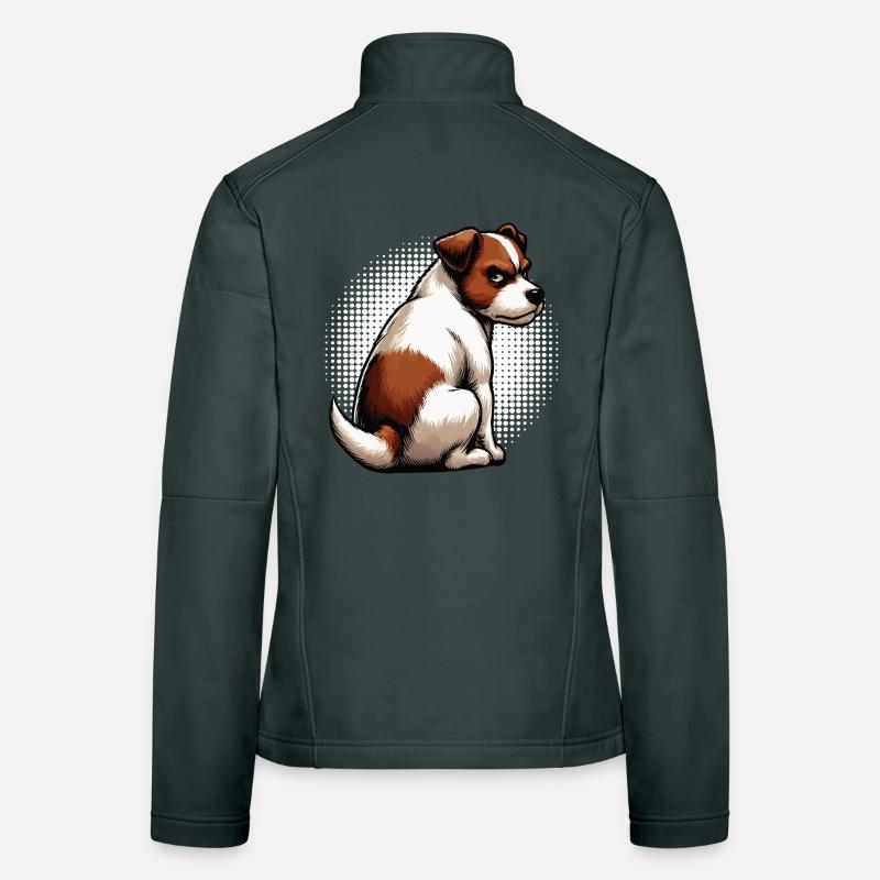 Jack Russel terrier Jacky propriétaire de Jack Russel Veste en tissu softshell Femme