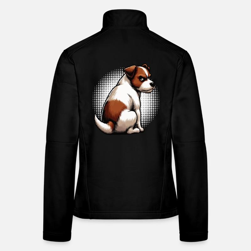 Jack Russel terrier Jacky propriétaire de Jack Russel Veste en tissu softshell Femme