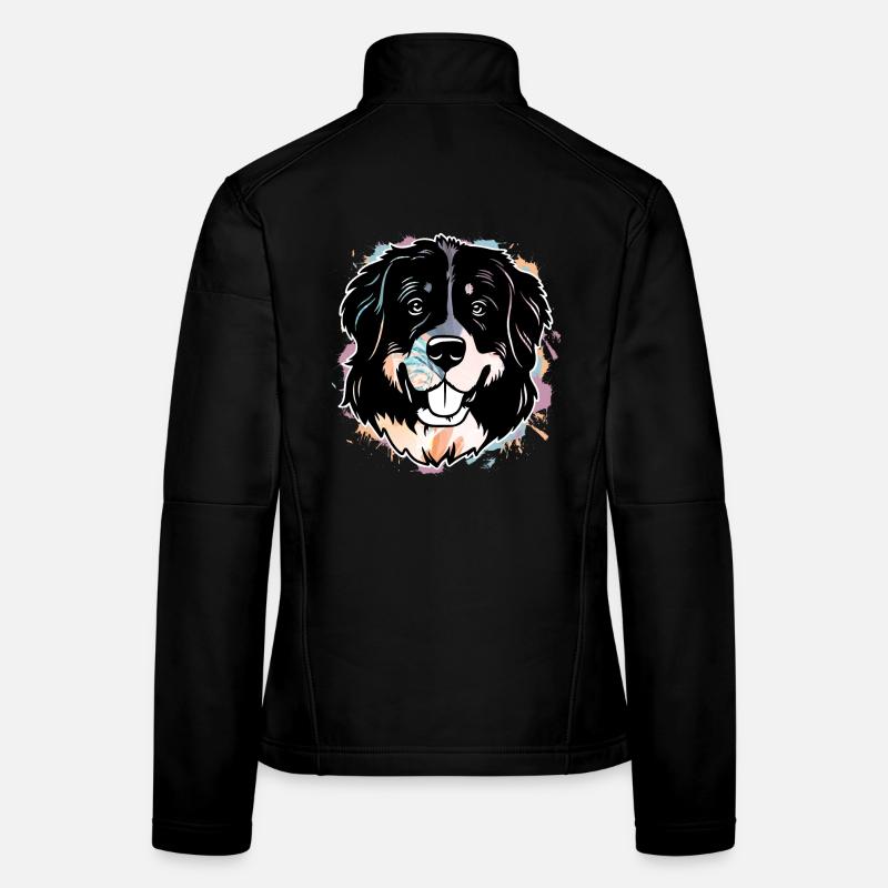 Berner Sennenhund - Frauen Softshelljacke - Schwarz