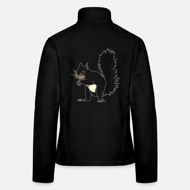 Lineart écureuil Veste en tissu softshell Femme