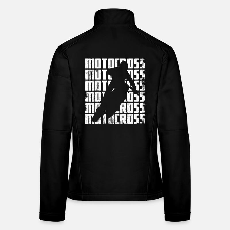 Graphismes de motocross Veste en tissu softshell Femme