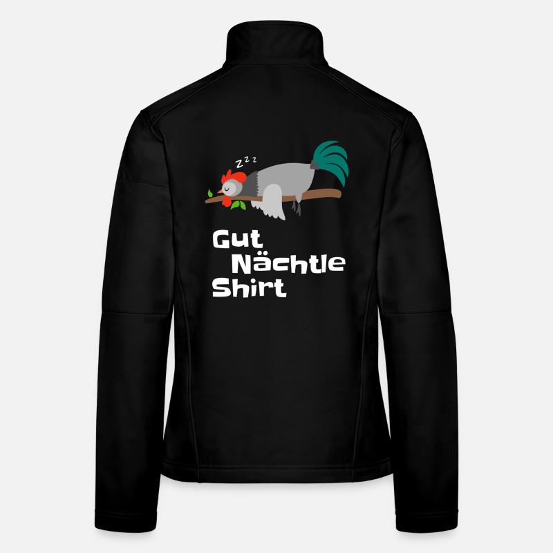 Good Night Shirt Rooster Design Pyjama Gift Women's Softshell Jacket
